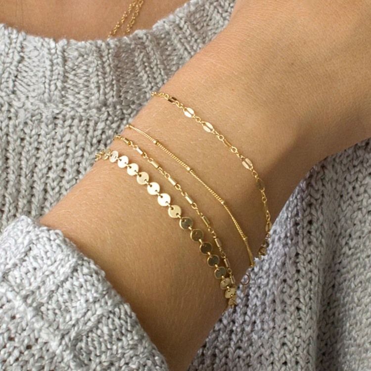 Braceletes Femininos De Aniversário Simples Com E-plating