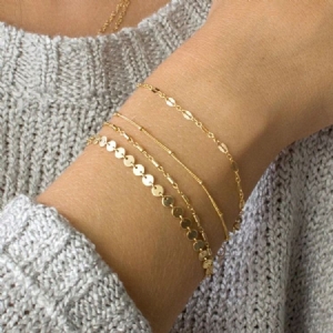 Braceletes Femininos De Aniversário Simples Com E-plating