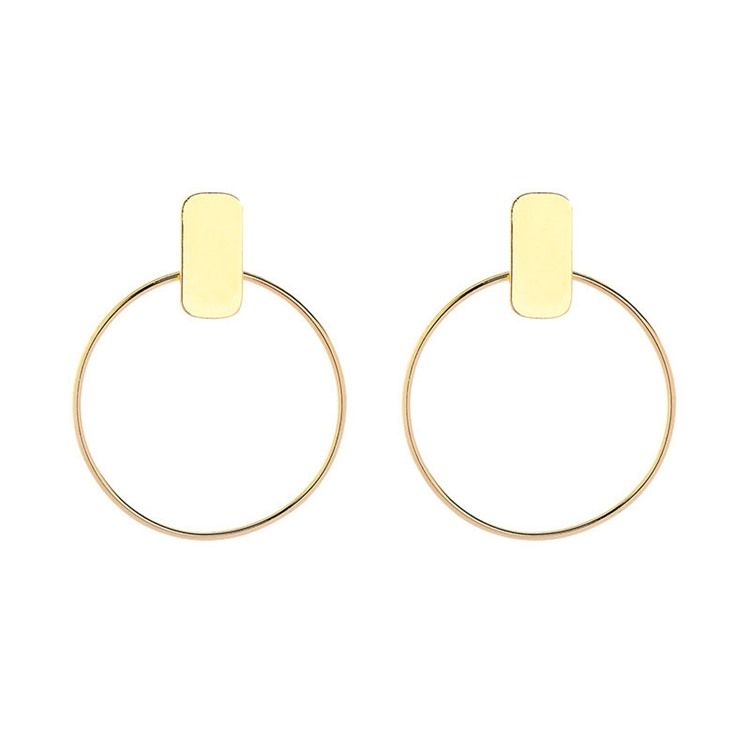 Brincos Fashion Hoop E-plating