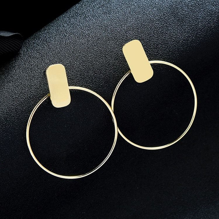 Brincos Fashion Hoop E-plating