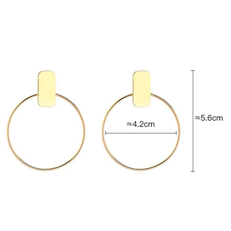 Brincos Fashion Hoop E-plating