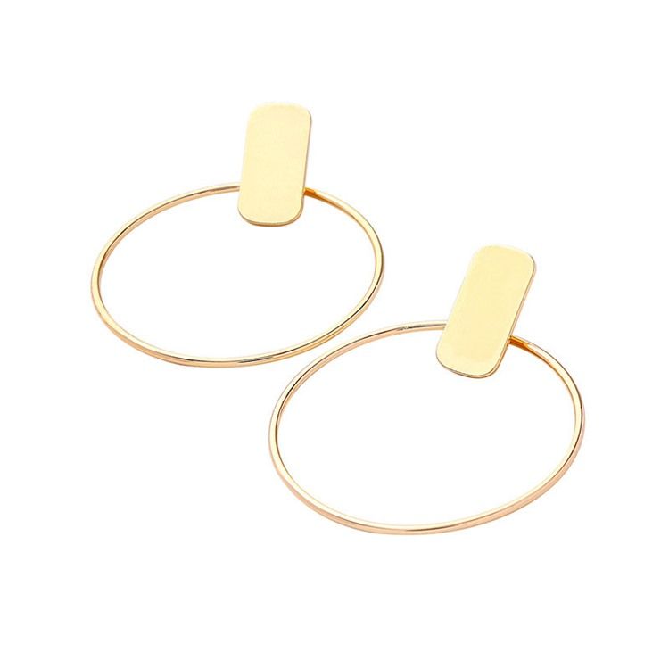 Brincos Fashion Hoop E-plating