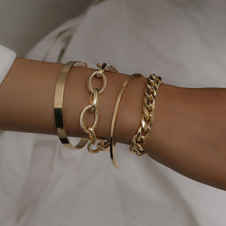 Pulseiras Femininas Geométricas Coreanas Femininas