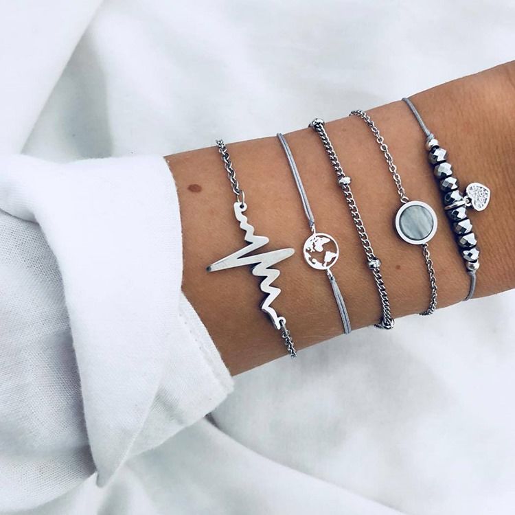 Pulseiras Femininas Geométricas Coreanas Para Festas