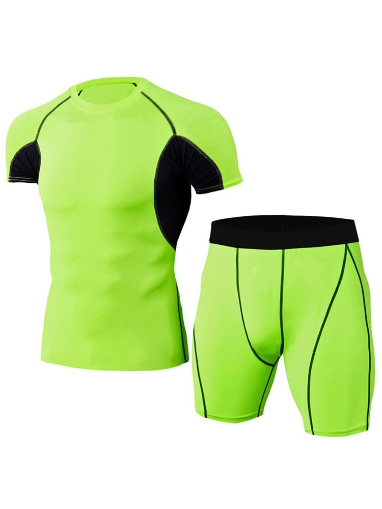 Calção De Cor Masculina Conjunto Esportivo