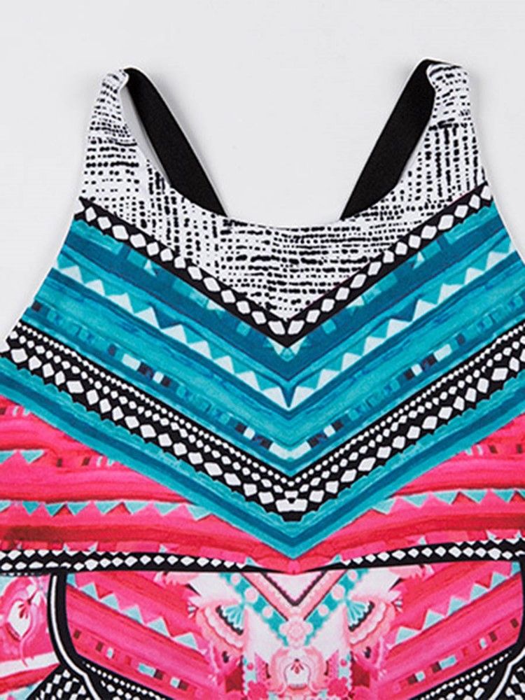 Conjunto De Esportes Feminino Colour Block Anti-sweat Sem Mangas