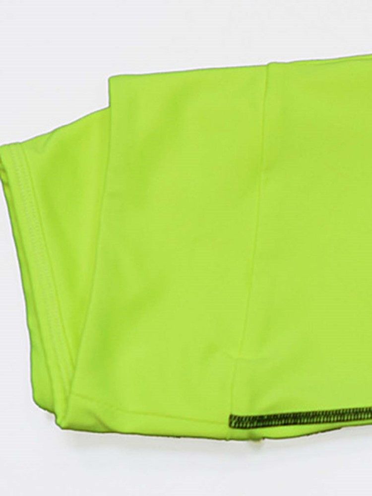 Conjunto De Esportes Feminino Patchwork Color Block Anti-sweat Yoga Sem Mangas