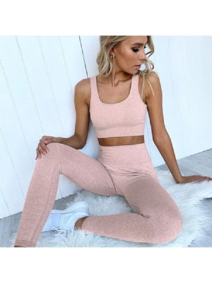 Conjunto Feminino Esportivo Sem Mangas Até O Tornozelo