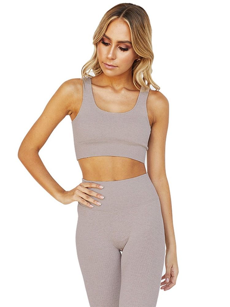 Conjunto Feminino Esportivo Sem Mangas Até O Tornozelo