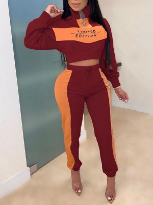 Conjunto De Roupas De Basquete De Corpo Inteiro Para Mulheres Com Impressão Em Bloco De Poliéster Colorido Anti-suor