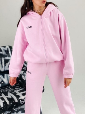 Conjunto De Roupas Femininas Anti-suor De Poliéster Bordado Com Letras De Basquete Até O Tornozelo