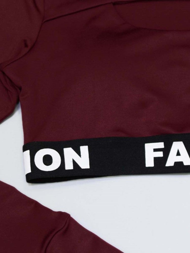 Conjunto De Roupas Femininas Com Letras Respiráveis De Comprimento Total Para Basquete