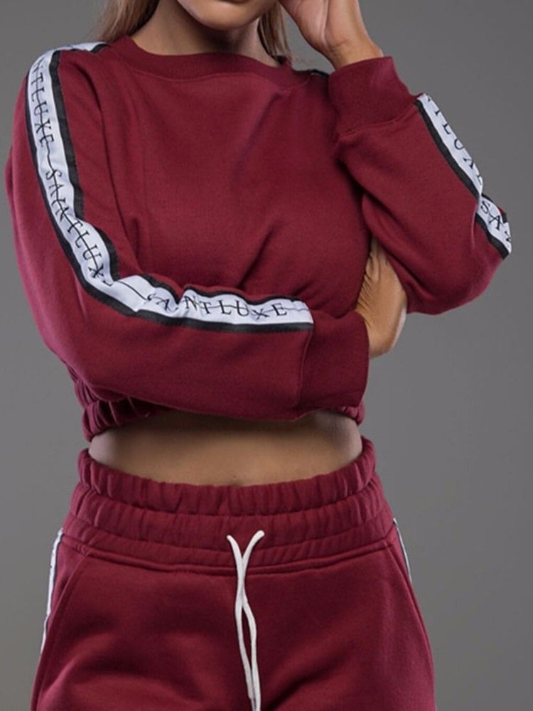 Conjuntos De Roupas De Corrida Com Blusas De Algodão Feminino