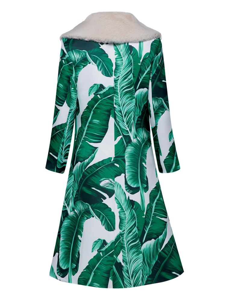 Casaco Feminino A Line Print Button Feminino