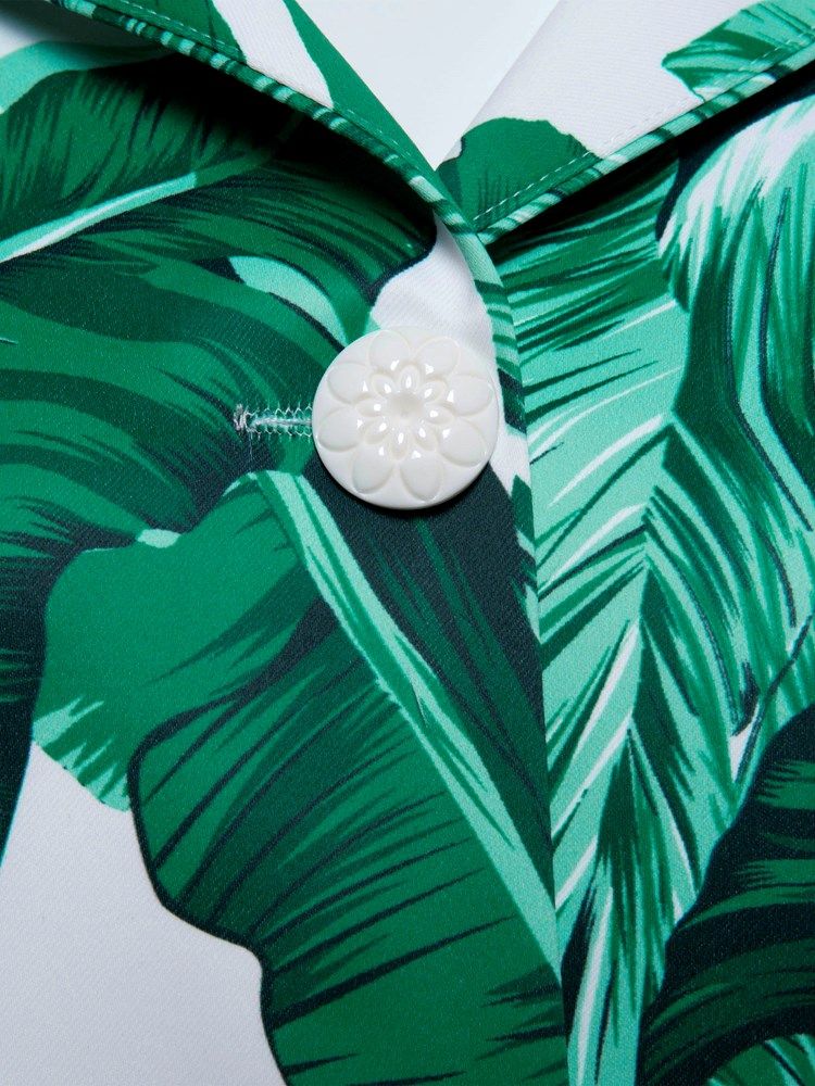 Casaco Feminino A Line Print Button Feminino