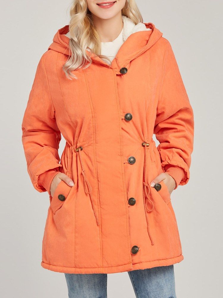 Casaco Feminino Com Capuz E Zíper Patchwork Com Capuz