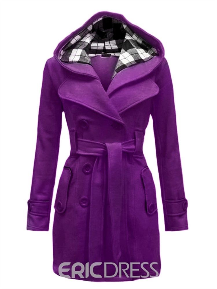 Casaco Feminino Estilo Euro-americano Com Capuz