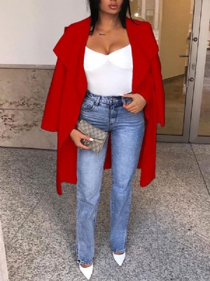 Casaco Feminino Longo Fino Solto