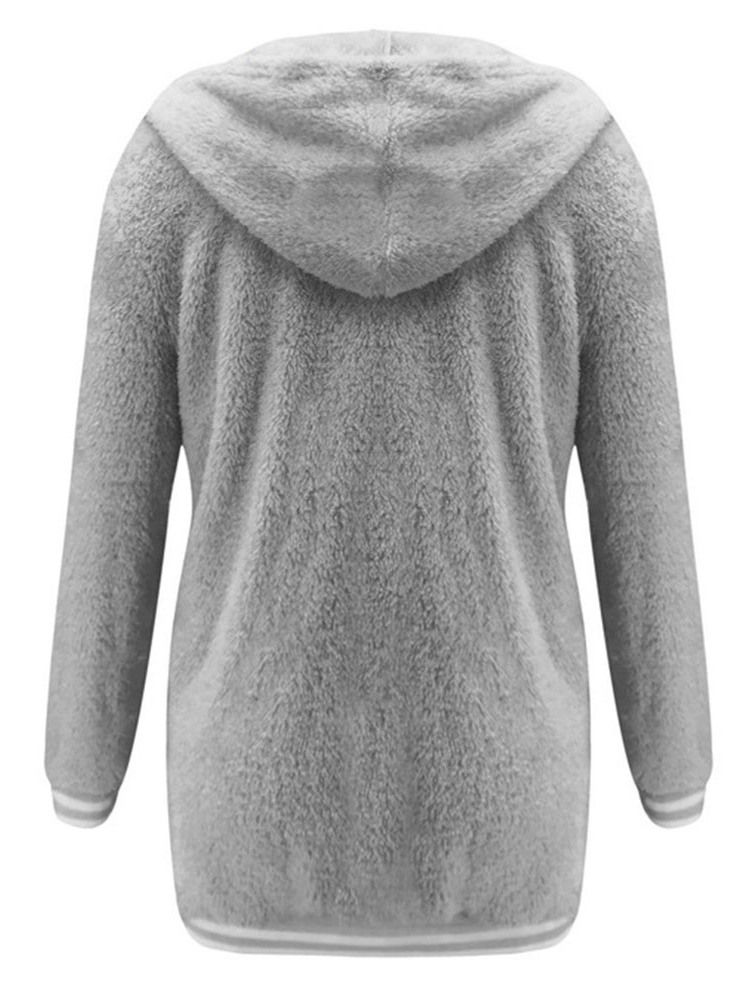 Casaco Feminino Solto De Patchwork Regular De Dupla Camada De Comprimento Médio