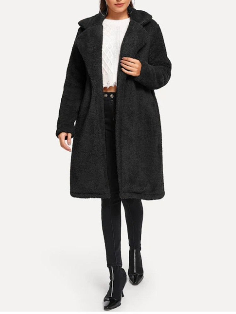 Casaco Longo Feminino Solto Regular