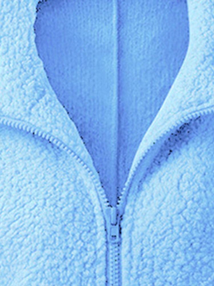 Sobretudo Feminino De Peles Artificiais Simples Com Capuz Liso