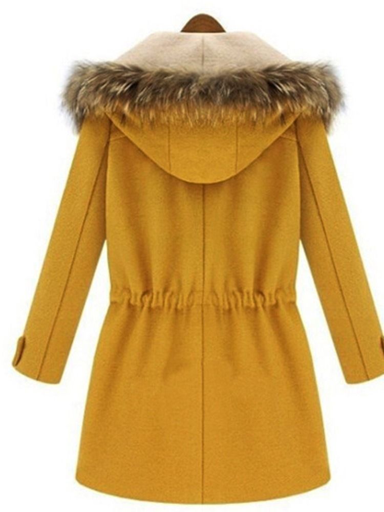 Sobretudo De Inverno Fino De Renda Média Com Zíper Feminino