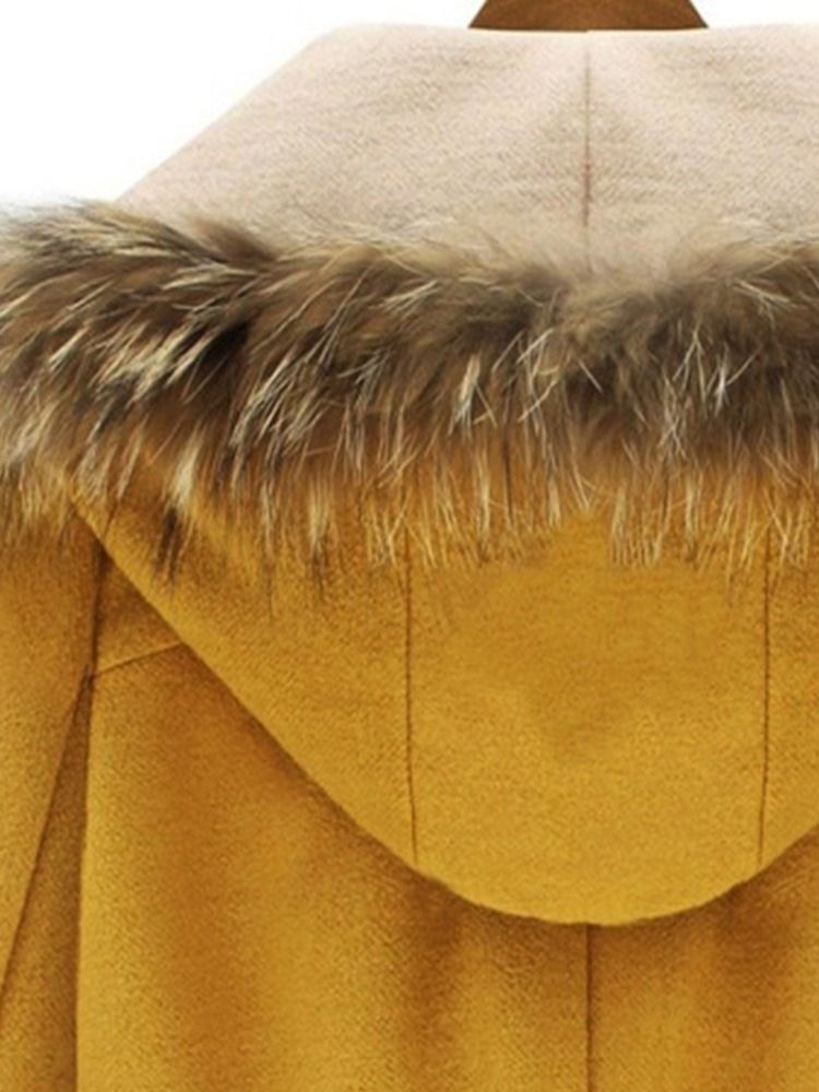 Sobretudo De Inverno Fino De Renda Média Com Zíper Feminino